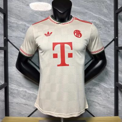 25/26 Bayern Munich Special Beige Yellow Player Version Soccer Jersey