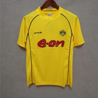 01/02 Dortmund European Home Retro Soccer Jersey