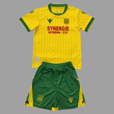 25/26 Nantes Home Kids Soccer Jersey Size 16-28