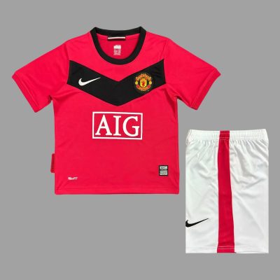 09/10 Manchester United Home Kids Retro Soccer Jersey Size 16-28