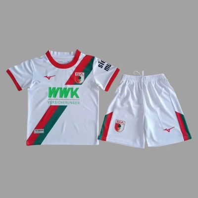 25/26 Augsburg Home Kids Soccer Jersey Size 16-28