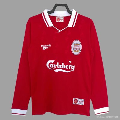 96/97 Liverpool Home Long Sleeve Retro Soccer Jersey