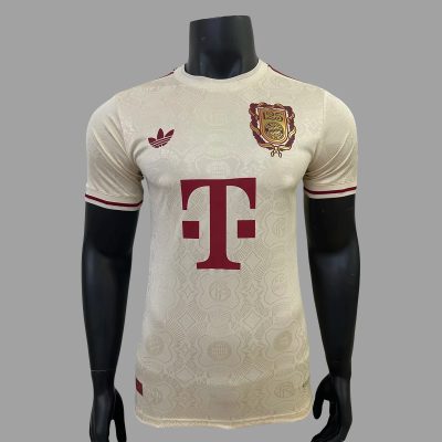 2025 Bayern Munich 125 Years Anniversary Player Version Beige Soccer Jersey