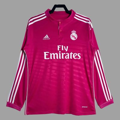 14/15 Real Madrid Away Long Sleeve Retro Soccer Jersey