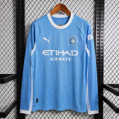 26/27 Manchester City Home Long Sleeve Soccer Jersey