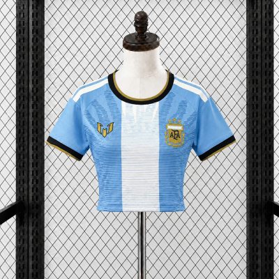 2026 Argentina MESSI Tribute Women Crop Jersey