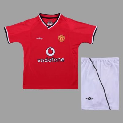 00/02 Manchester United Home Kids Retro soccer jersey Size 16-28