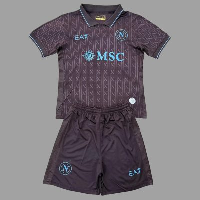 25/26 Napoli Third Kids Soccer Jersey Size 16-28